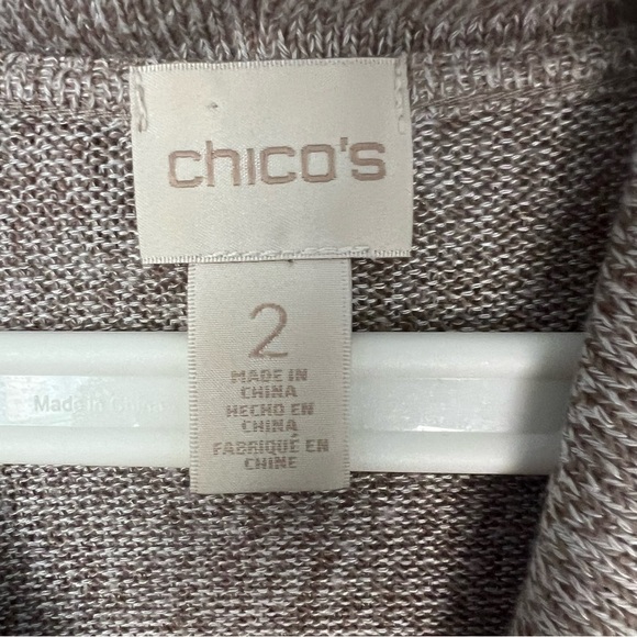 Chico's Turtle Neck Tunic Top Paisley 3/4 Sleeves Artsy Boho Size L - Picture 4 of 14